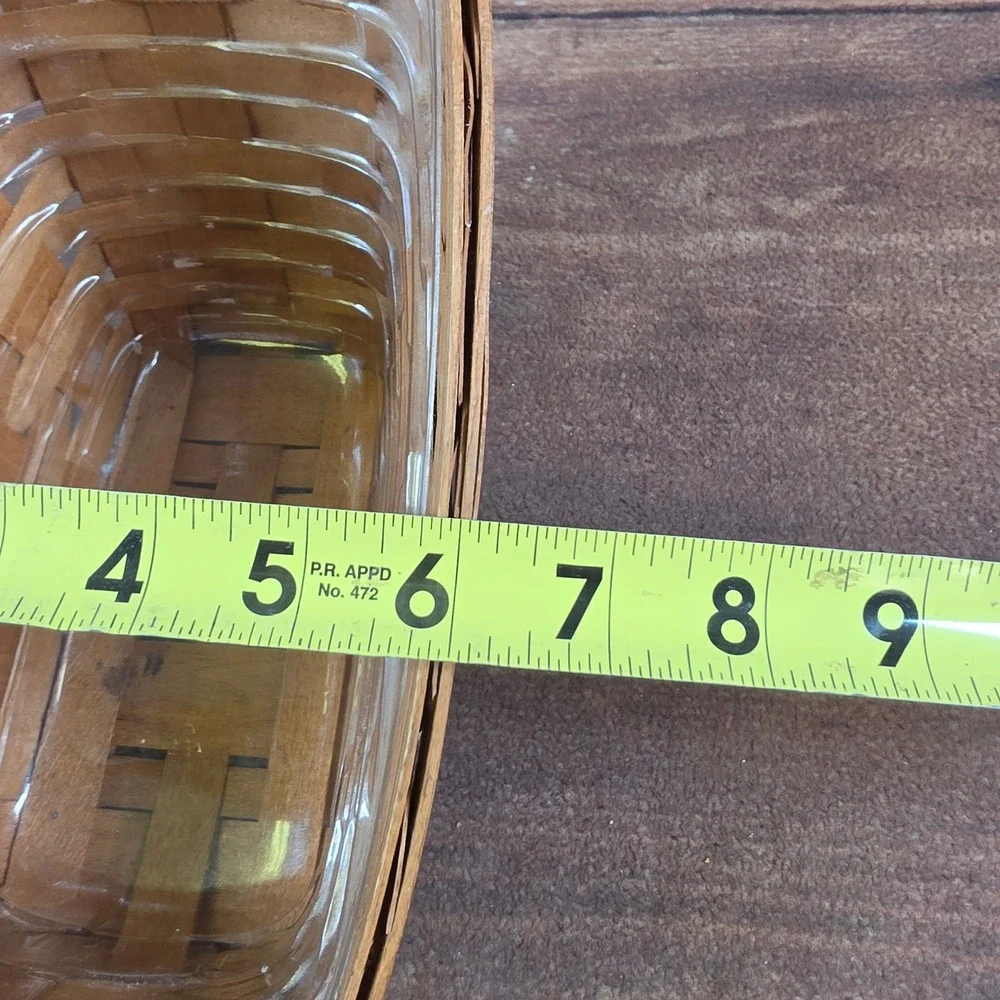 Vintage Longaberger 1991 Slant Sloped Vegetable Basket Signed 10.5x7x6.25 Liner